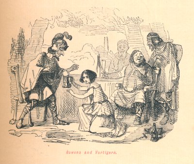 Rowena y Vortigern de John Leech