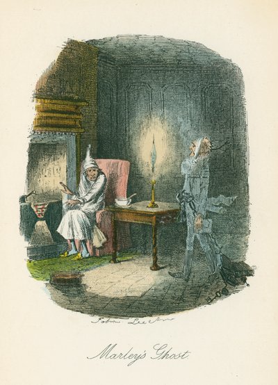 Escena de Un cuento de Navidad de Charles Dickens, 1843 de John Leech