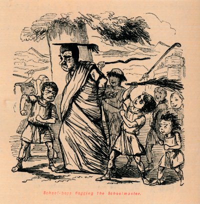 Escolares azotando al Maestro, 1852 de John Leech