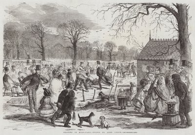 Patinaje en Hyde-Park de John Leech