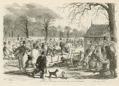 Patinaje en Hyde Park de John Leech