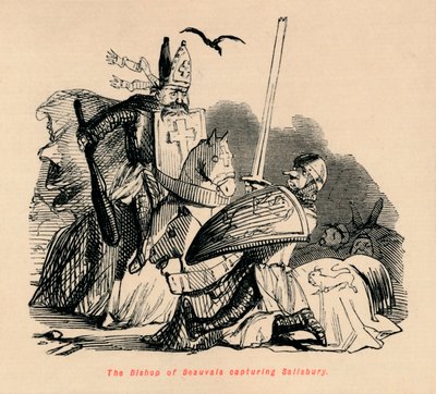 El obispo de Beauvais capturando Salisbury, c1860 de John Leech