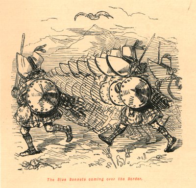 Los Blue Bonnets cruzando la frontera, 1897 de John Leech