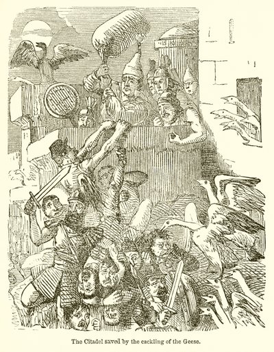 La Ciudadela Salvada por el Graznido de los Gansos de John Leech
