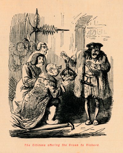 Los Ciudadanos ofreciendo la Corona a Ricardo de John Leech