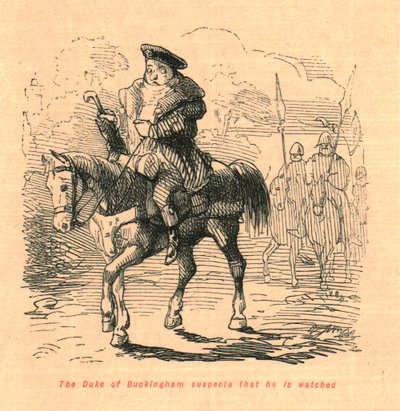 El Duque de Buckingham sospecha que lo están observando, 1897 de John Leech