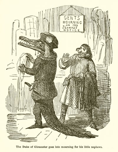 El Duque de Gloucester se pone de luto por sus pequeños sobrinos de John Leech