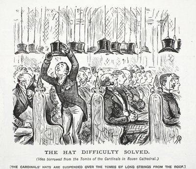 La dificultad del sombrero resuelta de John Leech