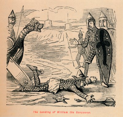 El desembarco de Guillermo el Conquistador, c. 1860 de John Leech