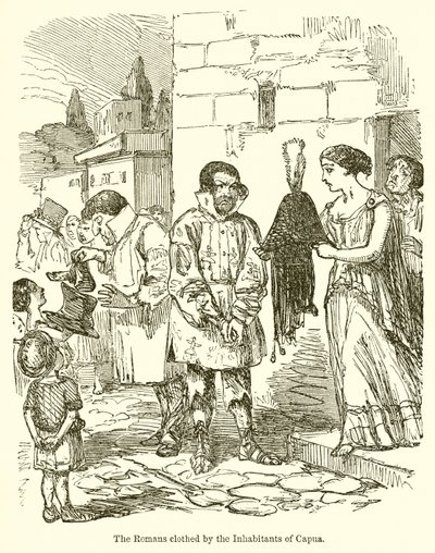 Los romanos vestidos por los habitantes de Capua de John Leech