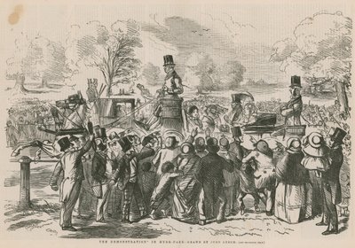 La manifestación en Hyde Park de John Leech