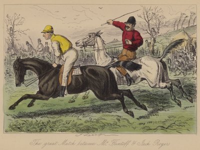 El gran partido entre el Sr. Flintoff y Jack Rogers de John Leech