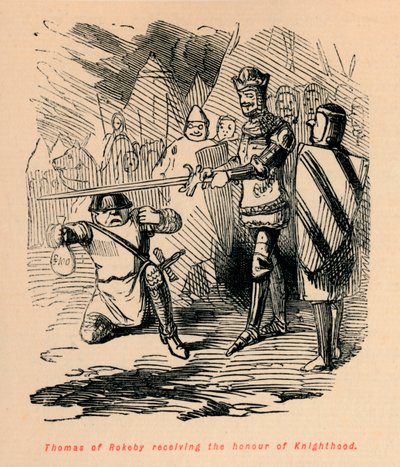 Tomás de Rokeby recibiendo el honor de la Caballería, c1860 de John Leech