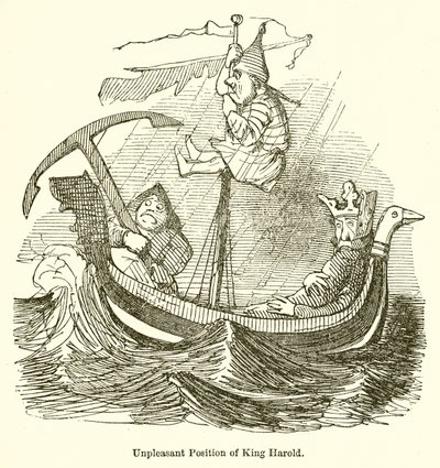 Posición Desagradable del Rey Harold de John Leech