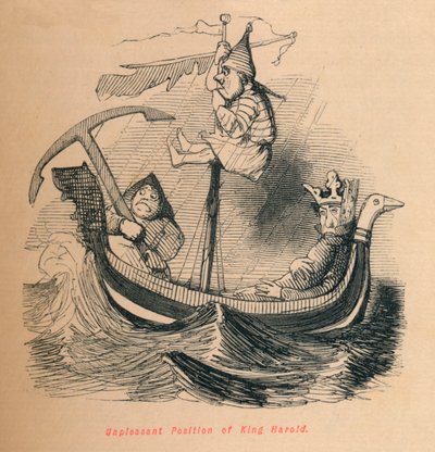 Posición desagradable del Rey Harold, c1860 de John Leech