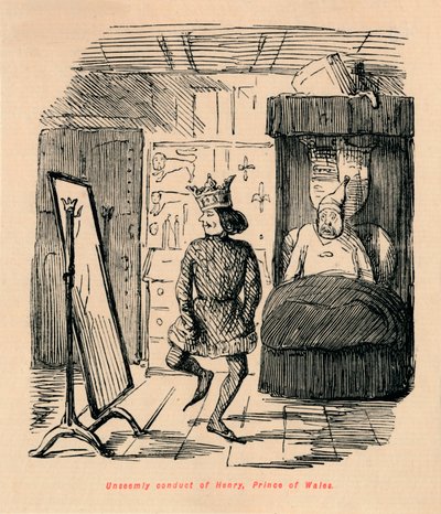 Conducta indecorosa de Enrique, Príncipe de Gales, c. 1860 de John Leech