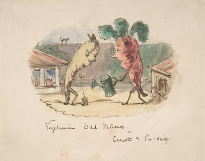 Vegetarianos Extraños: o, Zanahoria y Nabo, 1837-64 de John Leech