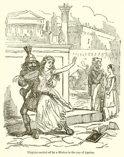 Virginia llevada por un secuaz a sueldo de Apio de John Leech