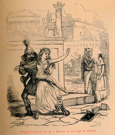 Virginia llevada por un secuaz a sueldo de Apio, 1852 de John Leech