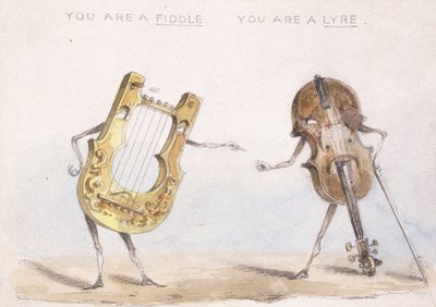 Eres un violín, eres una lira, después de 1864 de John Leech
