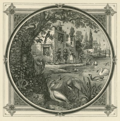 Cada pájaro canta según su pico (grabado) de John Leighton