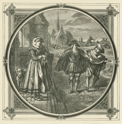 Con perros reacios es difícil cazar liebres (grabado) de John Leighton