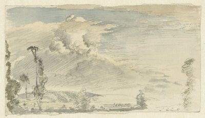 Cielo nublado sobre un paisaje de colinas de John Linnell (II)