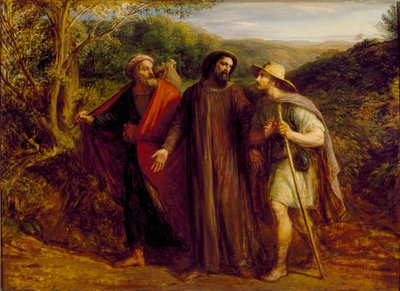Aparición de Cristo a los dos discípulos camino a Emaús, 1835 de John Linnell