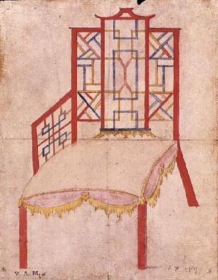 Diseño para silla Chinoiserie, c.1753 de John Linnell