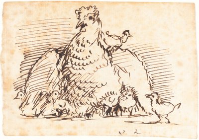 Gallinas y Pollitos de John Linnell
