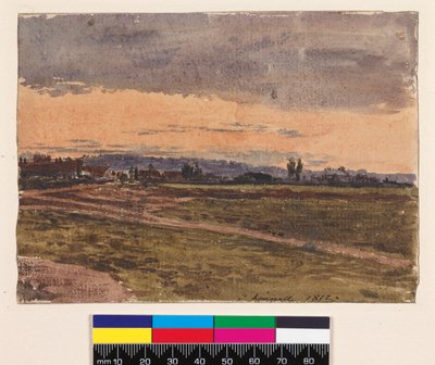 Recto: Atardecer. Verso: Un boceto para el mismo tema, 1812 de John Linnell
