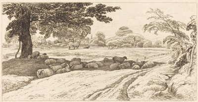 Ovejas al mediodía de John Linnell