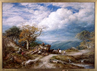 El carro de madera, 1872 de John Linnell