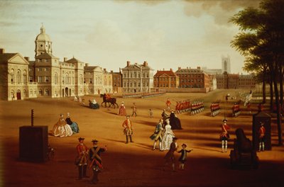 Los 2º Guardias de Infantería (Coldstream) en desfile en Horse Guards