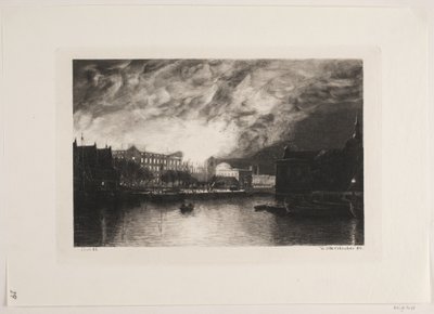 El incendio de Christiansborg de John Lübschitz