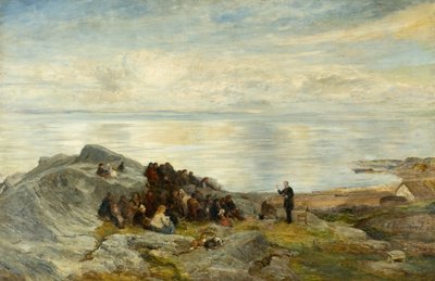 Un Sermón junto al Mar de John MacWhirter