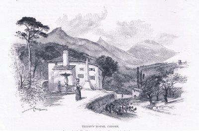 Casa de Tiziano, Cadore, de The Magazine of Art 1893, Cassell and Company de John MacWhirter