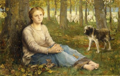 Una pastora y su rebaño, 1878-9 de John Macallan Swan