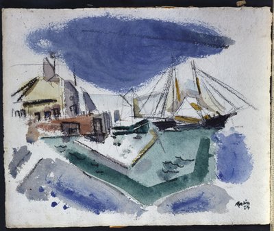 Escena del puerto de John Marin