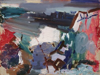 No. 5, Weehawken Series, c.1910 (óleo sobre tabla) de John Marin