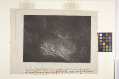Satán en el lago ardiente (mezzotinta) de John Marin