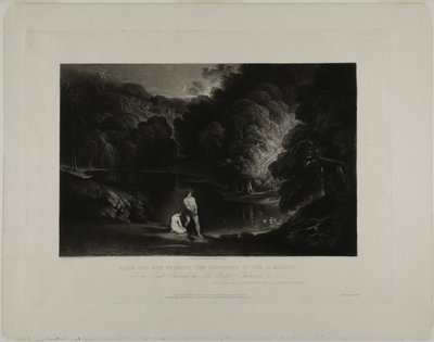 Adán y Eva escuchando el juicio del Todopoderoso, de Ilustraciones de la Biblia de John Martin