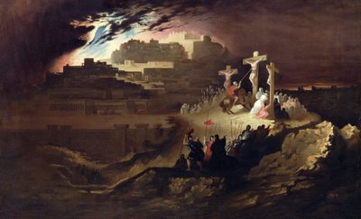 Calvario, c.1830-40 (óleo sobre lienzo) de John Martin