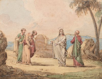 Cristo con tres figuras de John Martin