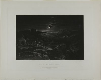David perdona a Saúl en Hachilah, de Ilustraciones de la Biblia de John Martin