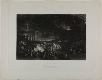 La caída de Nínive, de Ilustraciones de la Biblia de John Martin
