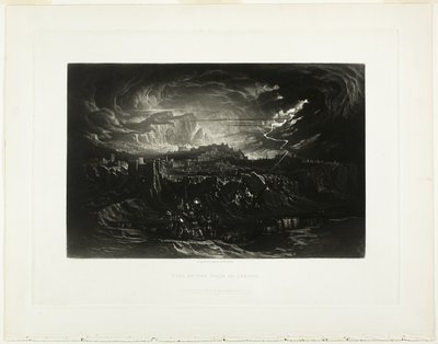 Caída de los Muros de Jericó, de Ilustraciones de la Biblia de John Martin