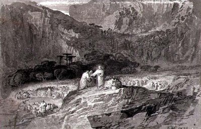 La alimentación de los cinco mil de John Martin