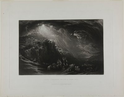 Josué ordenando al sol que se detenga, de Ilustraciones de la Biblia de John Martin