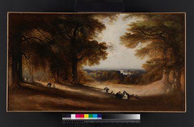 Paisaje: Vista en Richmond Park, 1850 de John Martin